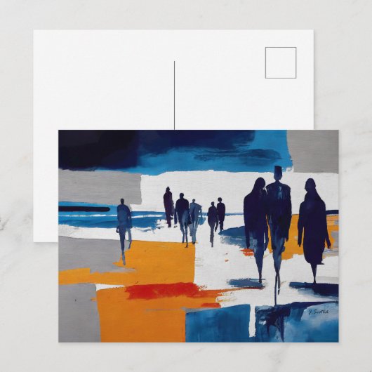 Post-Storm Wanderers – Abstract Figures ポストカード (正面/裏面)