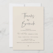 Post wedding Celebration, Thanks a Brunch 招待状 (正面)