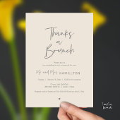 Post wedding Celebration, Thanks a Brunch 招待状