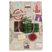 Postage christmas ミディアムペーパーバッグ (裏面)