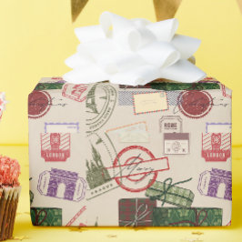 Postage christmas ラッピングペーパー