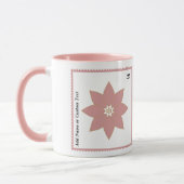 Postage Stamp Pink Poinsettia Holiday Photo Mug マグカップ (左)