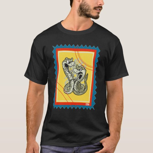 Postage Stamp Snakes Rattlesnake Snake Tシャツ (正面)