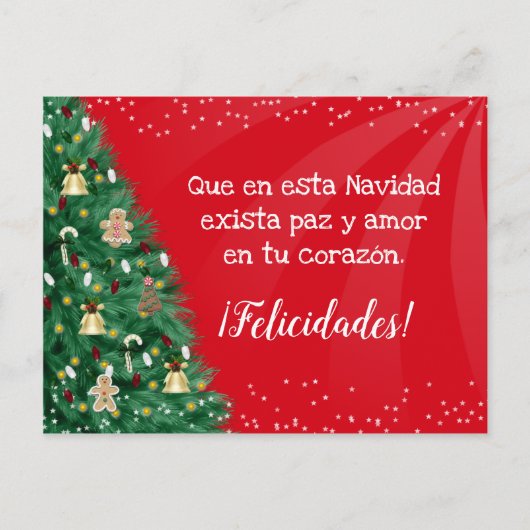 Postal Arbol de Navidad - Personalizable ポストカード (正面)
