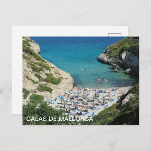 postal Calas de Mallorca ポストカード (正面/裏面)