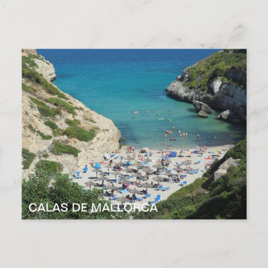 postal Calas de Mallorca ポストカード (正面)