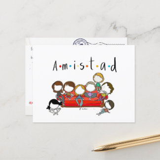 Postal de amistad para san valentin ポストカード