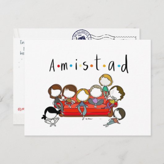 Postal de amistad para san valentin ポストカード (正面/裏面)