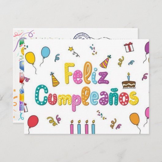 Postal de cumpleaños ポストカード (正面/裏面)