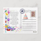Postal de cumpleaños ポストカード (裏面)