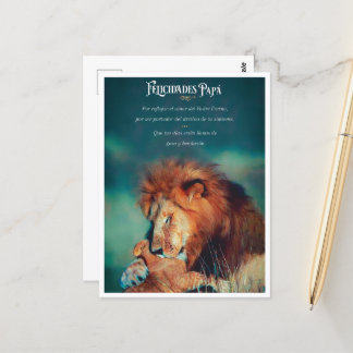Postal de Felicitaciones con Diseño de León ポストカード