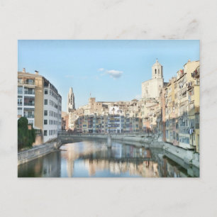 Postal de la ciudad de Girona. ポストカード