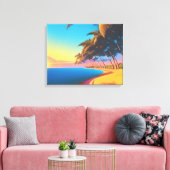 Postal de los 80s キャンバスプリント (インサイチュ (リビング))