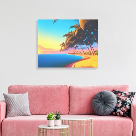 Postal de los 80s キャンバスプリント (インサイチュ (リビング))