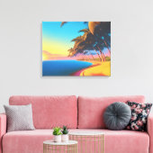 Postal de los 80s キャンバスプリント (インサイチュ (リビング))