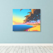 Postal de los 80s キャンバスプリント (インサイチュ (ウッドフロア))