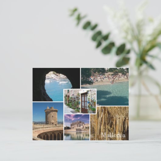 postal fotomontaje isla de Mallorca - Majorca ポストカード (スタンド正面)