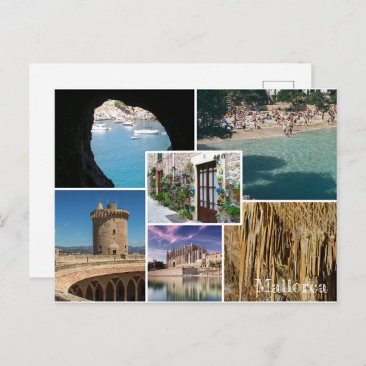 postal fotomontaje isla de Mallorca - Majorca ポストカード (正面/裏面)