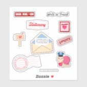 Postal Love Pen Pal Vinyl Stickers シール (シート)