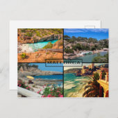 postal playas y calas de Mallorca - Majorca ポストカード (正面/裏面)