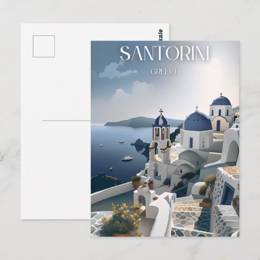 Postal Santorini, Santorini Postcard ポストカード (正面/裏面)