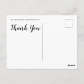 Postal Thank You Postcard ポストカード (裏面)