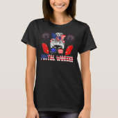 Postal Worker 4th Of July Woman Bow Tie American F Tシャツ (正面)