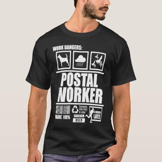 Postal Worker Handling Postman Mailman Tシャツ (正面)