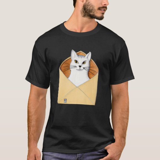 Postal worker kitten mailman cat tシャツ (正面)