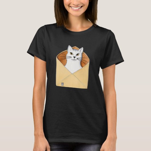 Postal worker kitten mailman cat tシャツ (正面)