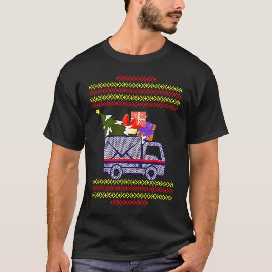 Postal Worker Lucky Christmas Mailman Postman Tシャツ (正面)
