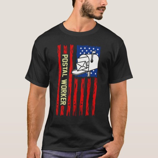 Postal Worker Patriotic US Post Mail Carrier Tシャツ (正面)