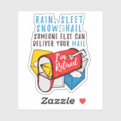 Postal Worker Retirement Mailman I'm Retired Funny シール (シート)