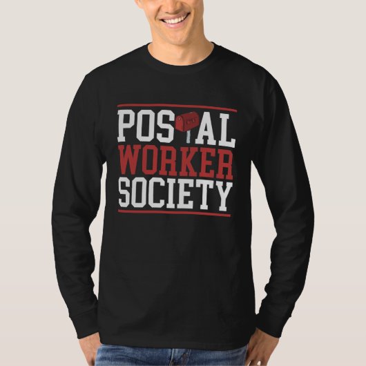 Postal Worker Society Mail Lady Delivery Mail Esco Tシャツ (正面)