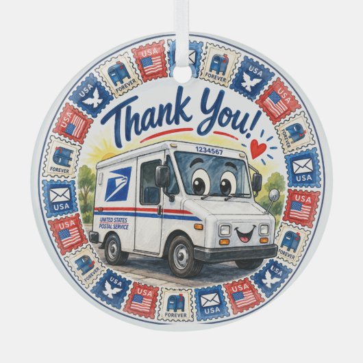Postal Workers Appreciation  ガラスオーナメント (正面)