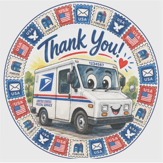 Postal Workers Appreciation  シール (正面)