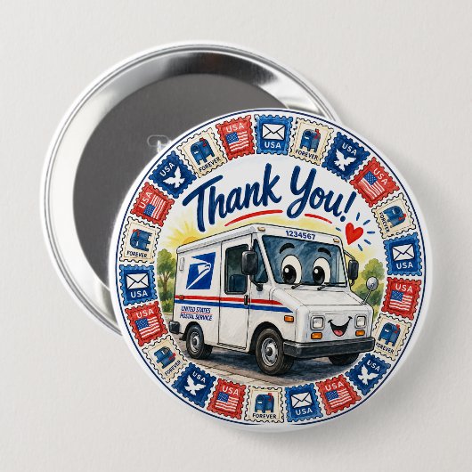 Postal Workers Appreciation  缶バッジ (正面&裏面)