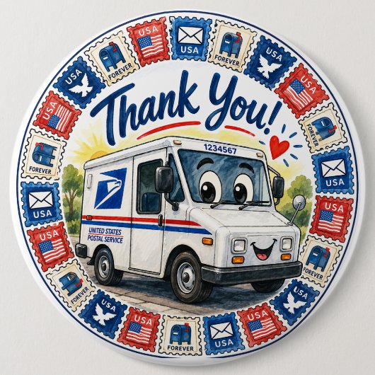 Postal Workers Appreciation  缶バッジ (正面)