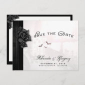 PostCardに一致するハロウィンエレガントゴシックこうもり 案内ポストカード (正面/裏面)