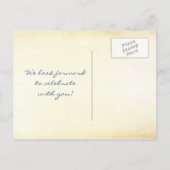 POSTCARDの航海の日付を保存する 案内ポストカード (裏面)