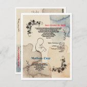 PostCard誕生賛美のベビー(&S)。 ポストカード (正面/裏面)