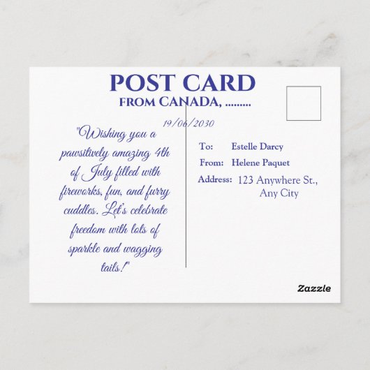 Postcard ポストカード (裏面)