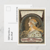 Postcard - Art Nouveau Chocolates + Confections シーズンポストカード (正面/裏面)