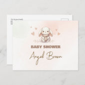 Postcard Baby Shower Bunny ポストカード (正面/裏面)