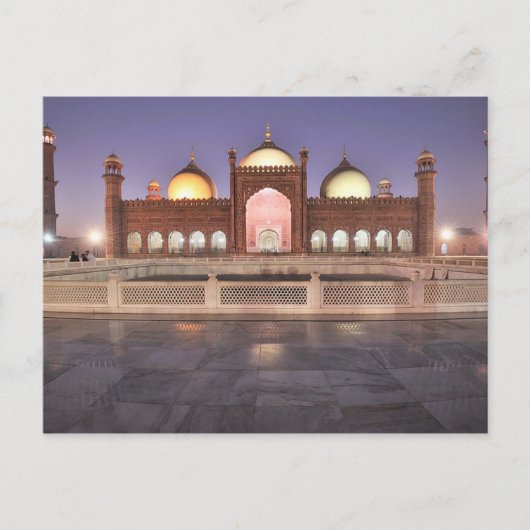 Postcard Badshahi Mosque in Lahore, Pakistan ポストカード (正面)