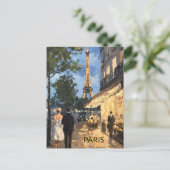 POSTCARD Beautiful Watercolor of Paris Travel ポストカード (スタンド正面)