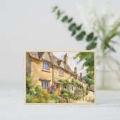 POSTCARD Beautiful Watercolor the Cotswolds Travel ポストカード (スタンド正面)
