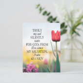 Postcard-Bibelverskarte für Psalm 62,1 ポストカード (スタンド正面)