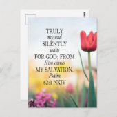 Postcard-Bibelverskarte für Psalm 62,1 ポストカード (正面/裏面)