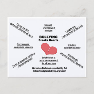 Postcard-Bullying Breaks Hearts ポストカード